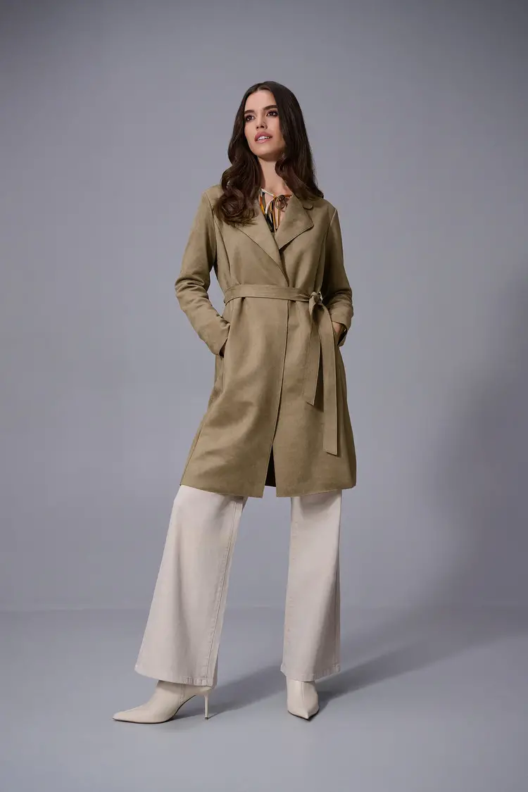 Joseph Ribkoff Joseph Ribkoff 253252 Scuba Suede Straight Coat