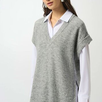 Joseph Ribkoff Joseph Ribkoff 253957 Sleeveless Sweater Tunic w/ Sequins