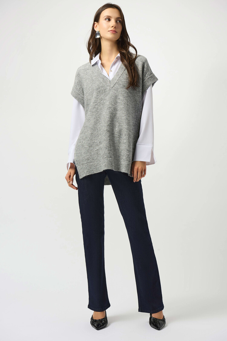 Joseph Ribkoff Joseph Ribkoff 253957 Sleeveless Sweater Tunic w/ Sequins