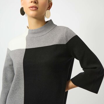 Joseph Ribkoff Joseph Ribkoff 253907 Jacquard Sweater Colour Block Pullover