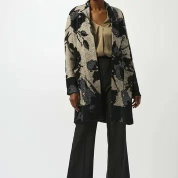 Joseph Ribkoff Joseph Ribkoff 253956 Abstract Jacquard Sweater Long Cardigan