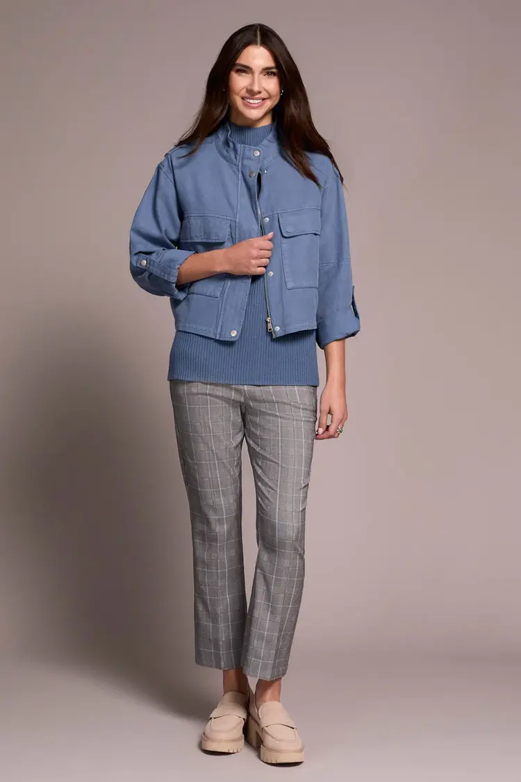 Tribal Tribal Long Sleeve Zip Front Jacket W/ Double Pockets 2385O