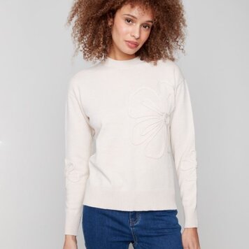 Charlie B Charlie B Drop Shoulder Sweater With Soutache Detail C2857