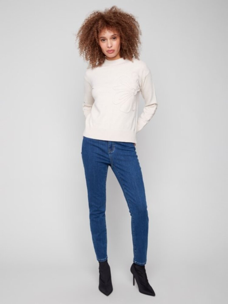 Charlie B Charlie B Drop Shoulder Sweater With Soutache Detail C2857