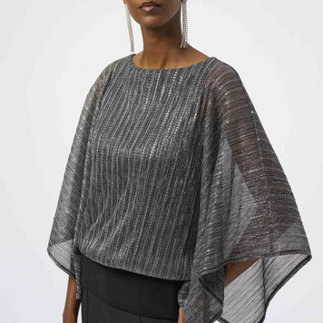 Joseph Ribkoff Joseph Ribkoff 254026 Sequined Pleated  Layered Top