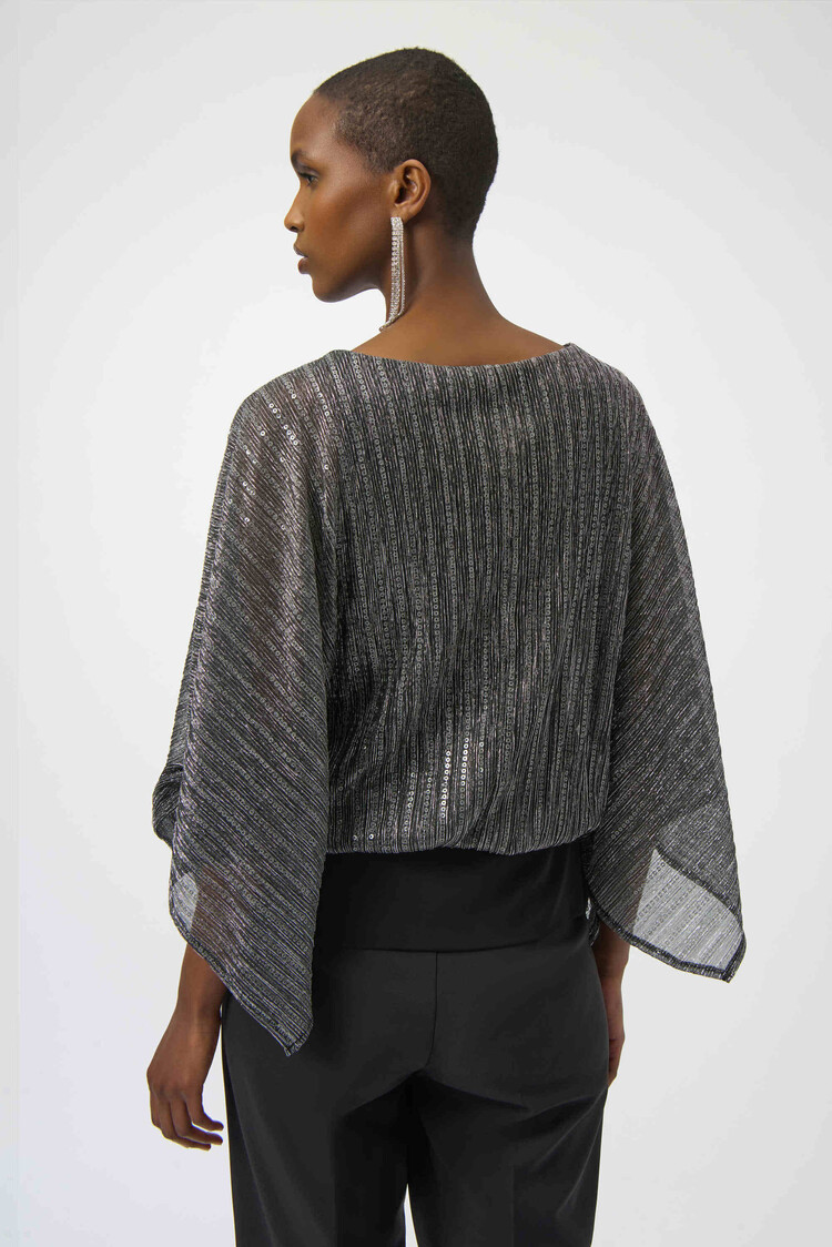 Joseph Ribkoff Joseph Ribkoff 254026 Sequined Pleated  Layered Top