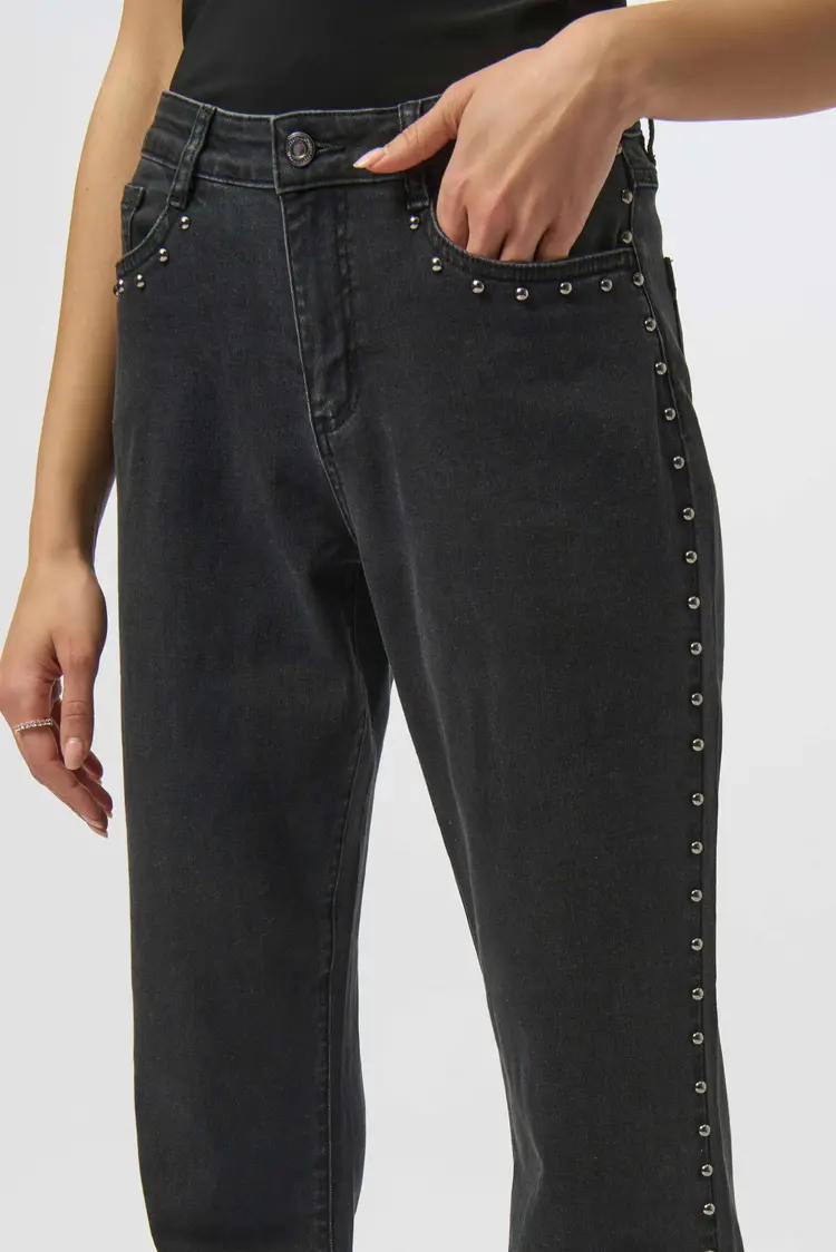Joseph Ribkoff Joseph Ribkoff 254916 Straight Leg Jean w/ Studded Seams