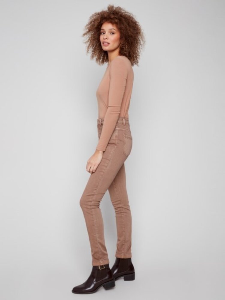 Charlie B Charlie B C5309Y Cuffed Hem Slim 5 Pocket Pant