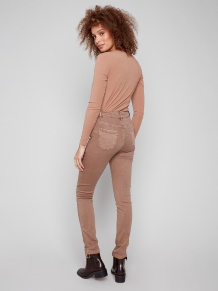 Charlie B Charlie B C5309Y Cuffed Hem Slim 5 Pocket Pant