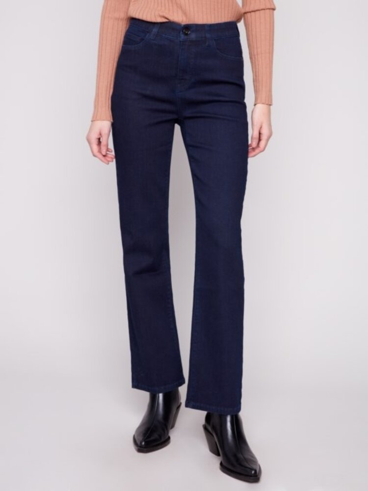 Charlie B Charlie B Straight Leg 5 Pocket Stretch Denim Pants With Elastic Inside C5584R