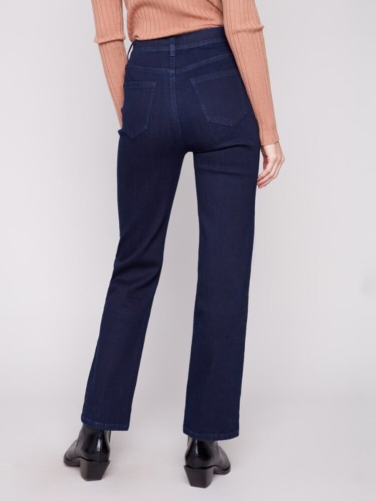 Charlie B Charlie B Straight Leg 5 Pocket Stretch Denim Pants With Elastic Inside C5584R
