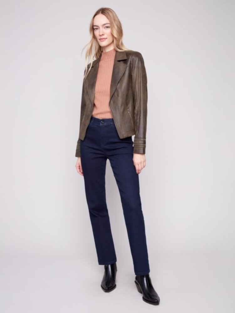 Charlie B Charlie B Vintage Faux Leather Jacket C6231Y