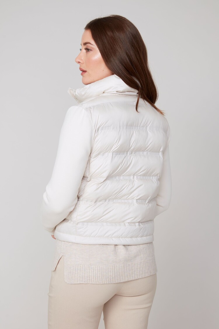 Renuar Renuar R3858L Crop Mix Media Puffer Jacket