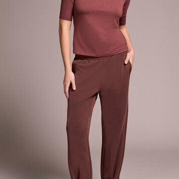 Tribal Tribal 5893O Funnel Neck Elbow Sleeve Top