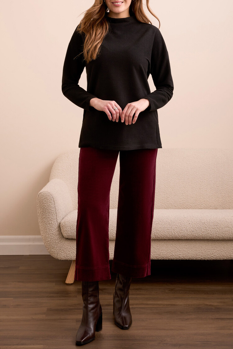 Tribal Tribal Funnel Neck Tunic W/ Side Slits 5898O