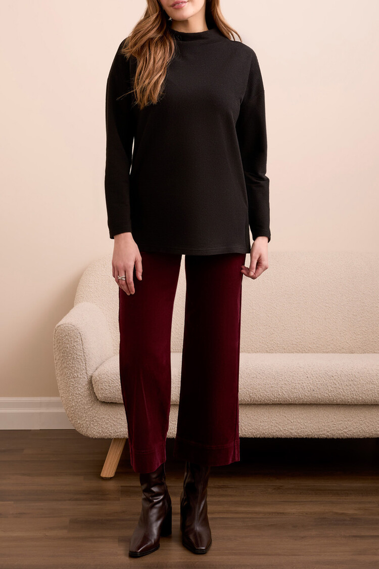 Tribal Tribal Funnel Neck Tunic W/ Side Slits 5898O