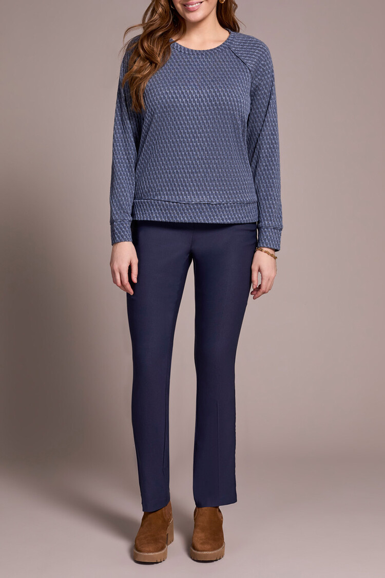 Tribal Tribal Long Sleeve Crew Neck Raglan Top 2342O