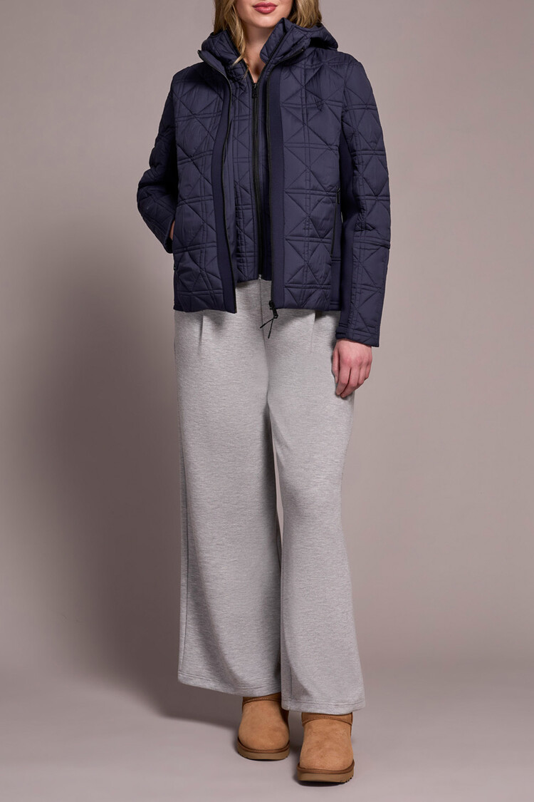 Tribal Tribal Long Sleeve Zip Front Puffer With Removable Hood 2353O