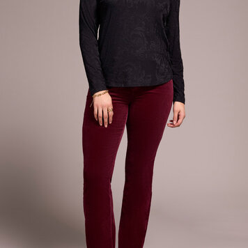 Tribal Long Sleeve Mock Neck Top 2360O