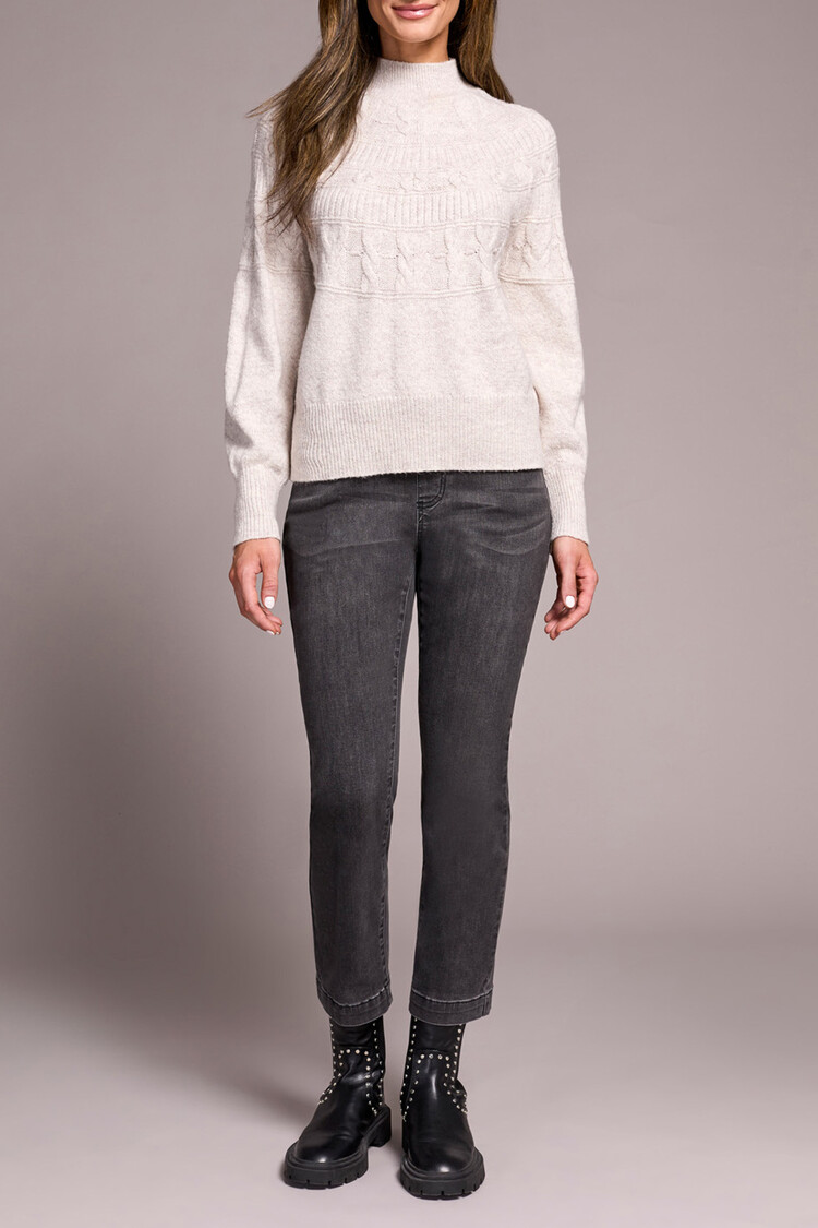 Tribal Tribal Long Sleeve Mock Neck Sweater 2252O