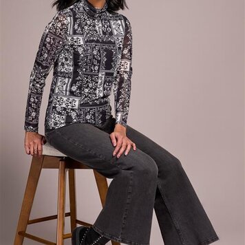 Tribal Tribal Brooke Hugging Palazzo Denim Pant 5604O