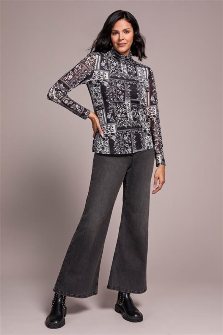 Tribal Tribal Brooke Hugging Palazzo Denim Pant 5604O