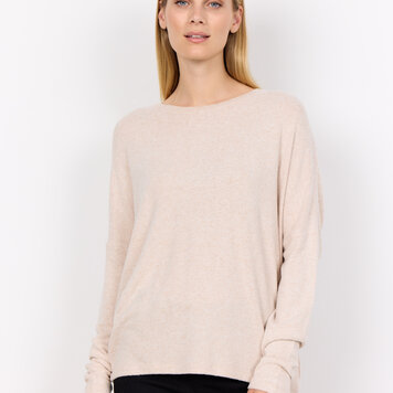 Soya Concept Soya Concept Biara 1 Long Sleeve High Low Top with Dropped Shoulder