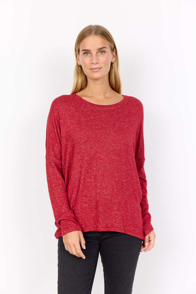 Soya Concept Soya Concept Biara 1 Long Sleeve High Low Top with Dropped Shoulder