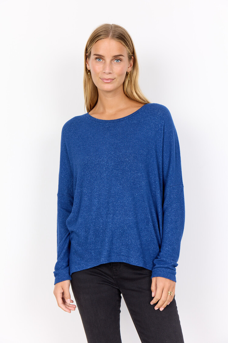Soya Concept Soya Concept Biara 1 Long Sleeve High Low Top with Dropped Shoulder