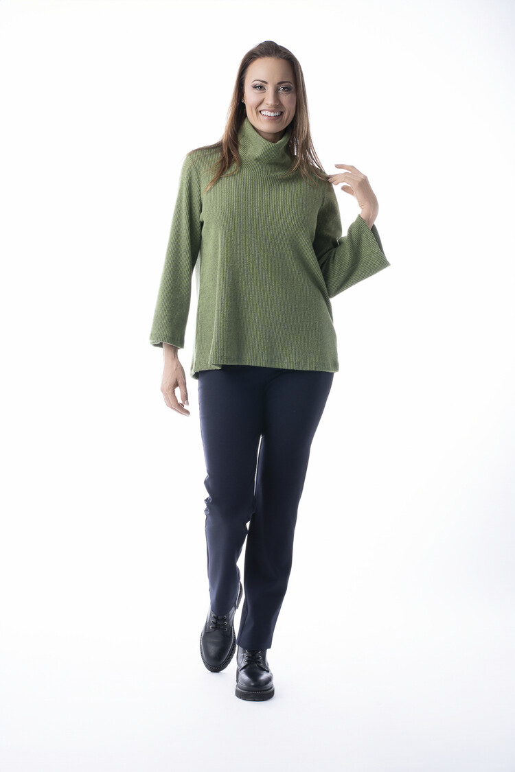 Pure Essence Pure Essence 251-8018 Long Sleeve Turtleneck Top