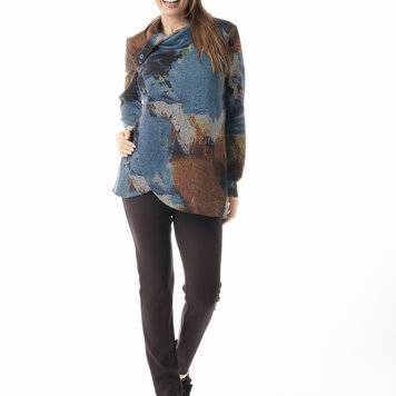 Pure Essence Pure Essence 635-4612 Cowl Neck Sweater