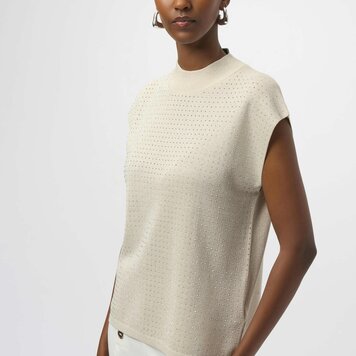 Joseph Ribkoff Joseph Ribkoff Sweater Knit Sleeveless Pullover with Iron-On Detail  254935