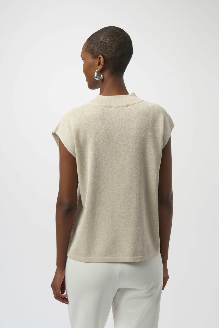 Joseph Ribkoff Joseph Ribkoff Sweater Knit Sleeveless Pullover with Iron-On Detail  254935