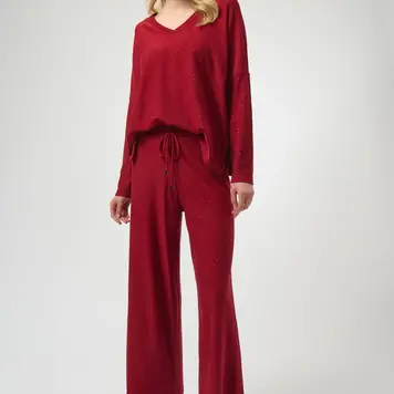 Joseph Ribkoff Joseph Ribkoff Sequined Sweater Knit Culotte Pants 244922F25