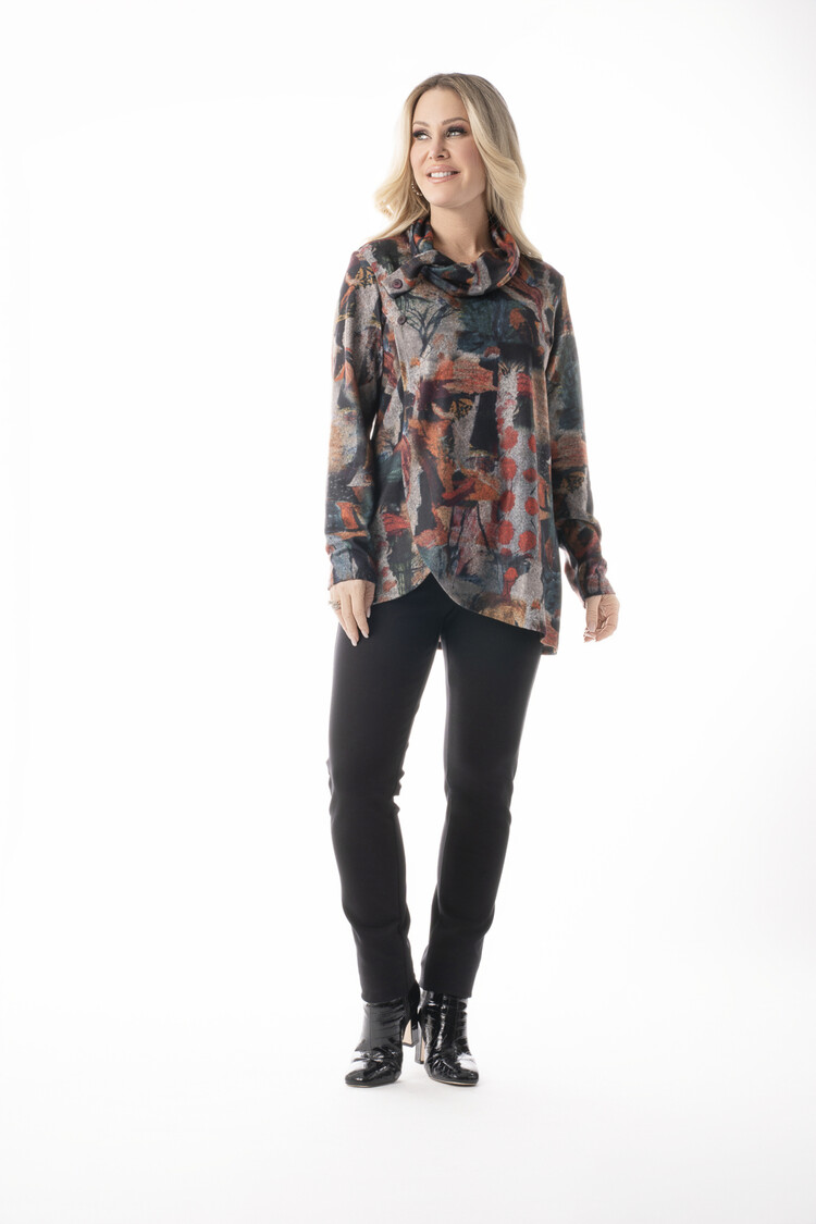 Pure Essence Pure Essence 633-4612 Cowl Neck Tunic