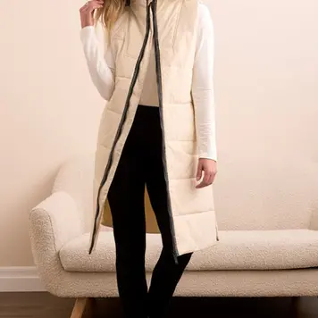 Tribal Tribal Zip Quilted Vest 2314O