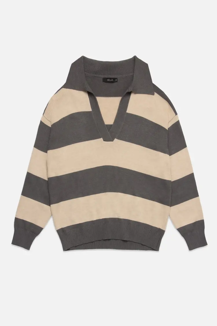 Deluc Dèluc Nick Polo Striped Sweater 9307D
