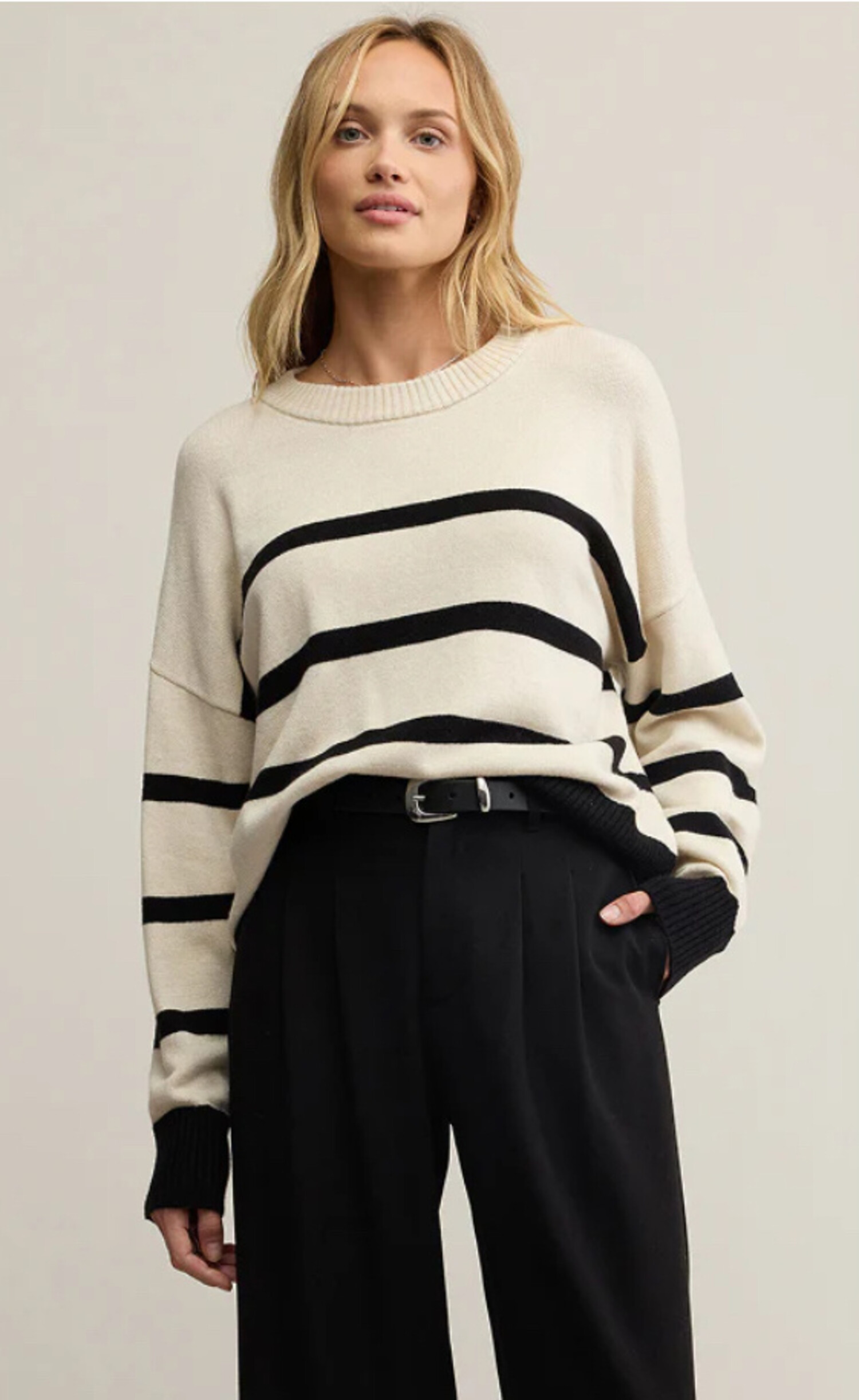 Z Supply Jordane Striped Sweater ZW253368 - Main Street Clothing