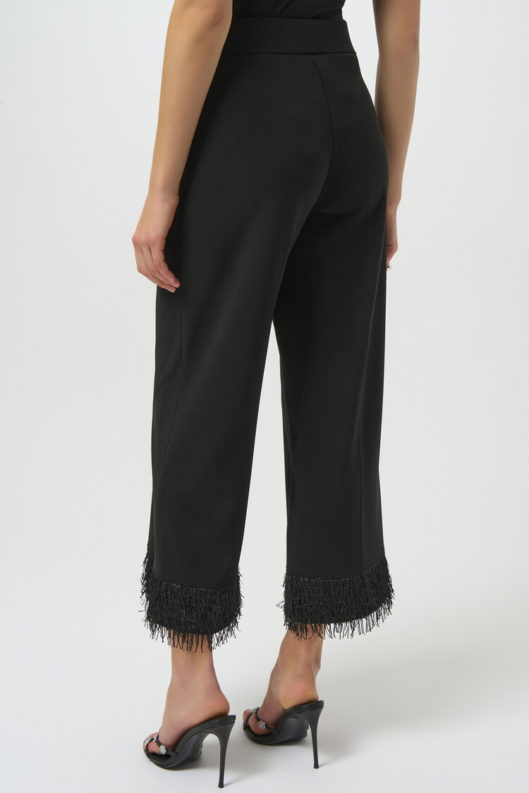 Joseph Ribkoff Joseph Ribkoff Silky Knit Culotte with Novelty Fringe Hem 254147