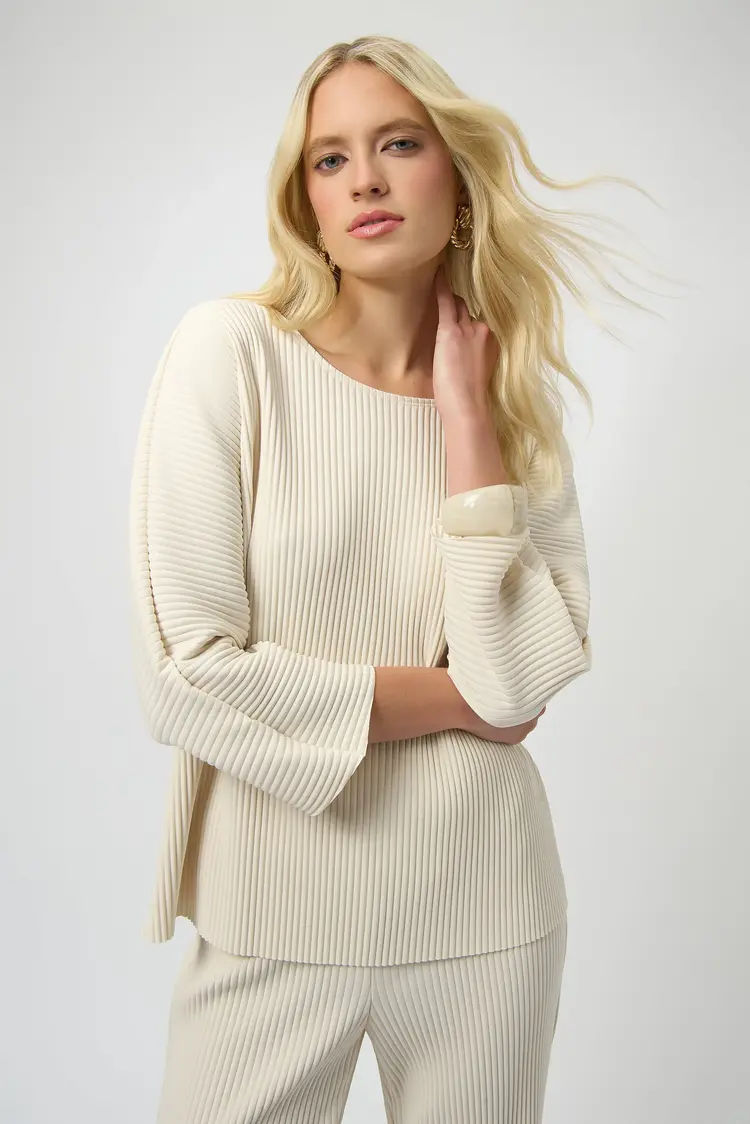 Joseph Ribkoff Joseph Ribkoff Pleated Scuba Crepe Boxy Top 254210