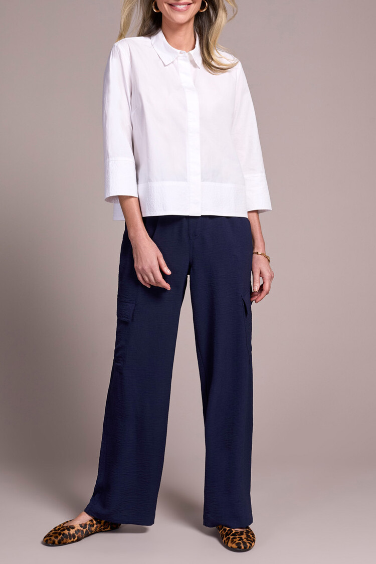 Tribal Tribal 3/4 Sleeve Button Front Shirt 2345O