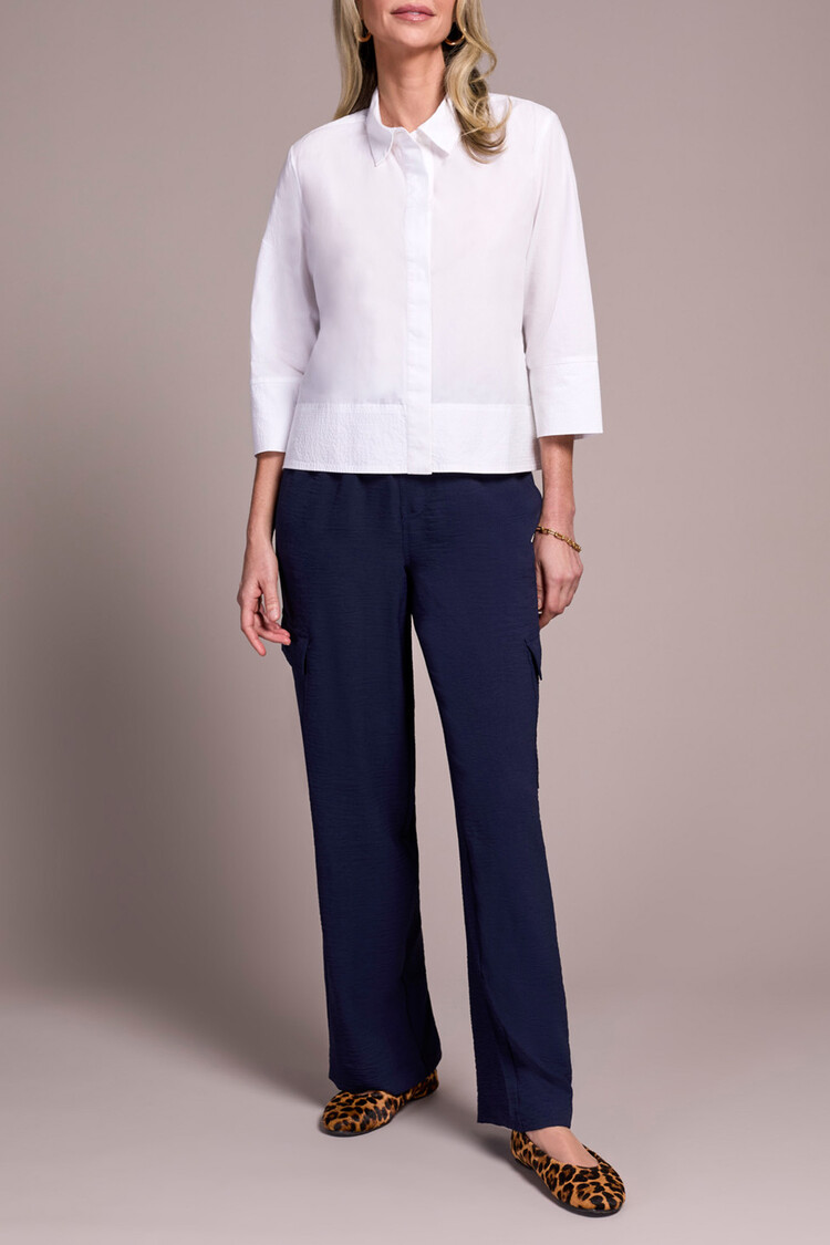 Tribal Tribal 3/4 Sleeve Button Front Shirt 2345O