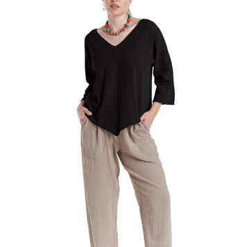 Oh My Gauze Oh My Gauze 3/4 V-Neck Top LYNN