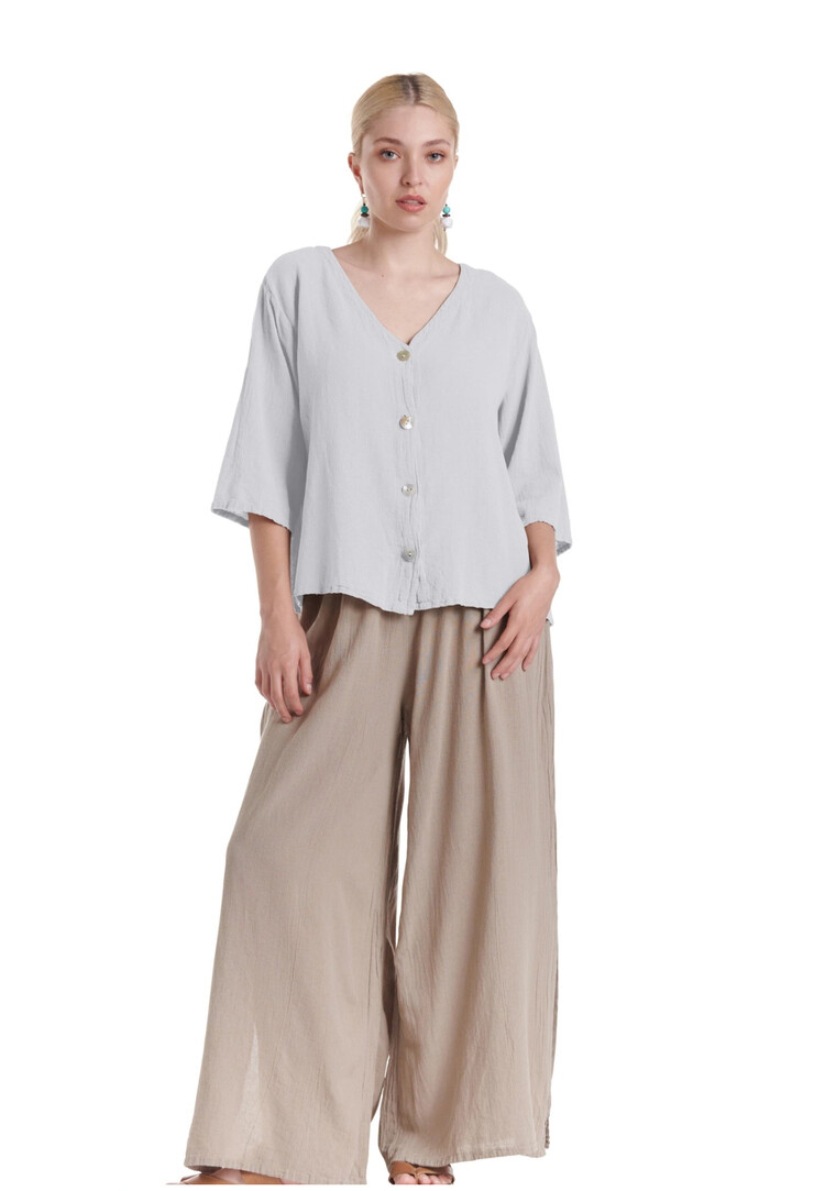 Oh My Gauze Oh My Gauze Button Up Top RONIE