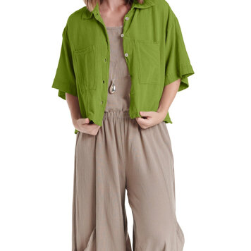 Oh My Gauze Oh My Gauze Button Up T-Shirt LENA