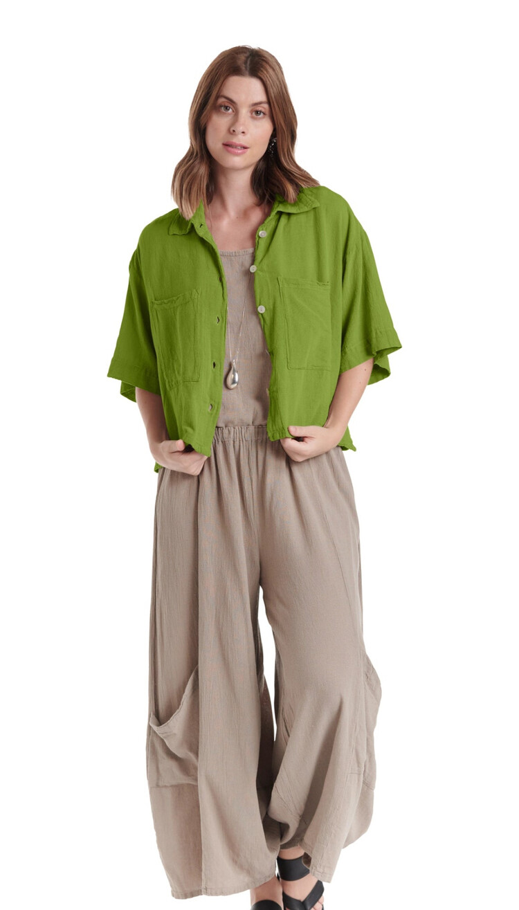 Oh My Gauze Oh My Gauze Button Up T-Shirt LENA