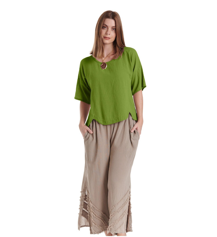 Oh My Gauze Oh My Gauze Top SCALLOP