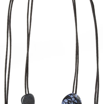 ZSISKA Peace 4 bead Adjustable Bead Necklace 4450101LAVEQ04