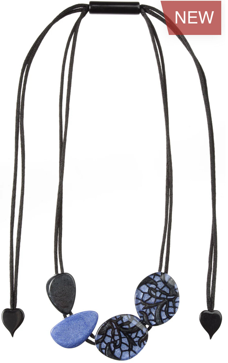 ZSISKA Peace 4 bead Adjustable Bead Necklace 4450101LAVEQ04