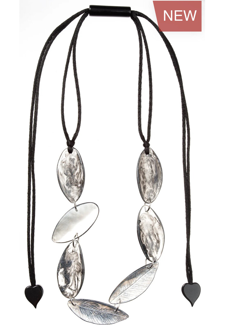 ZSISKA Majestic Adjustable Bead Necklace 2450102GREYQ07